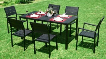 Buitentafel Stalen Frame | Laatste Stuk!, Ophalen of Verzenden, Zo goed als nieuw, Rechthoekig, Kunststof