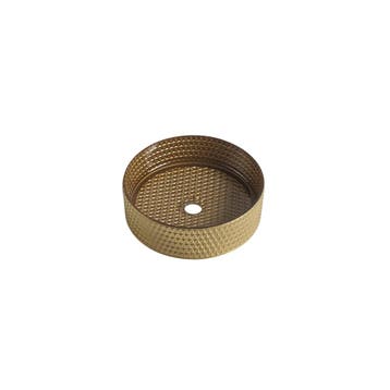 Waskom Cristallo 36x36x11cm goud glas, Verzenden, Nieuw
