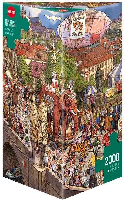 Triangle Box - Street Parade Puzzel (2000 stukjes) | Heye -, Hobby en Vrije tijd, Denksport en Puzzels, Nieuw, Verzenden