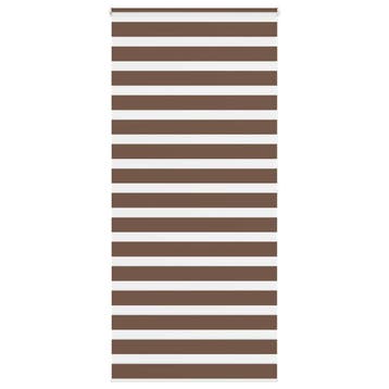 vidaXL Zebra rolgordijn 115x200 cm stofbreedte 110,9cm, Verzenden, Nieuw, Bruin