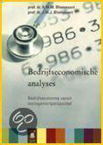 BEDRIJFSECONOMISCHE ANAL OPG UITW DR4 - A.M.M. Blommaert, Verzenden, Gelezen, A.M.M. Blommaert
