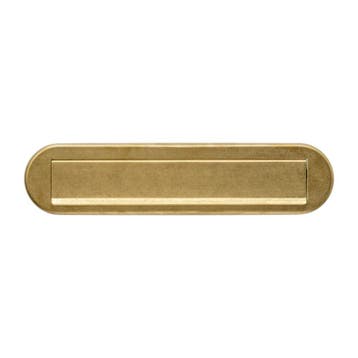 Intersteel Briefplaat ovaal 340x80mm met klep/regenrand -, Verzenden, Nieuw