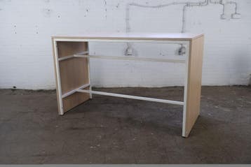 Statafel eiken wit frame 180x80 110cm tweedehands, Zakelijke goederen, Kantoor en Winkelinrichting | Kantoormeubilair en Inrichting