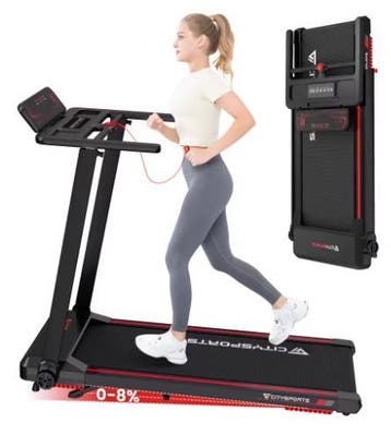 Opvouwbare Loopband – 12 km/u, Automatische Helling en App, Verzenden, Nieuw
