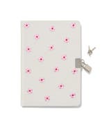 HEMA Dagboek 21.2x15cm slot borduursel bloemen, Verzenden, Nieuw