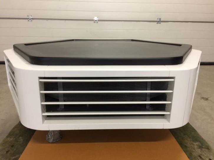 19 kw CV luchtverwarmer Kampmann, wit/zwart (2417), Doe-het-zelf en Verbouw, Verwarming en Radiatoren, Overige typen, Gebruikt