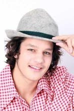 Oktoberfest hoed - wolvilt grijs, Verzenden, Nieuw, Feestartikel