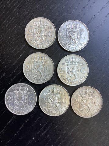 Nederland. Juliana. 2 1/2 Gulden 1959-1966 (Zonder