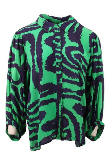 Pom Amsterdam Blouse in maat 42 Groen, Kleding | Dames, Pom Amsterdam, Verzenden, Gedragen, Groen