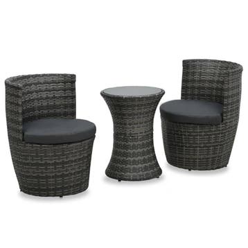 Balkonset PE-Rattan XL | Laatste Stuk!, 2 zitplaatsen, Bijzettafel, Ophalen of Verzenden, Zo goed als nieuw