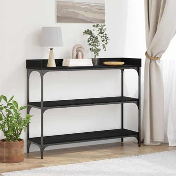 vidaXL Console Tafel Zwart eiken 100 x 30 x 80 cm, Verzenden, Nieuw, 60 cm of meer