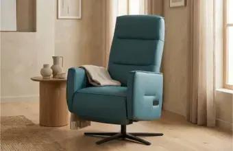 Kleine leren relaxfauteuil, Huis en Inrichting, Fauteuils, Ophalen of Verzenden, Nieuw, Leer