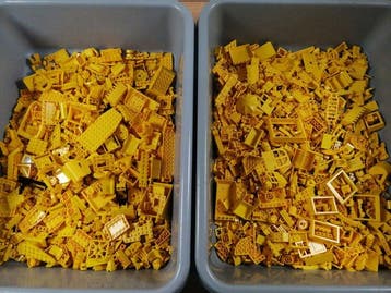 Lego - geen serie - Partij van 2,0 kg gele onderdelen -, Nieuw