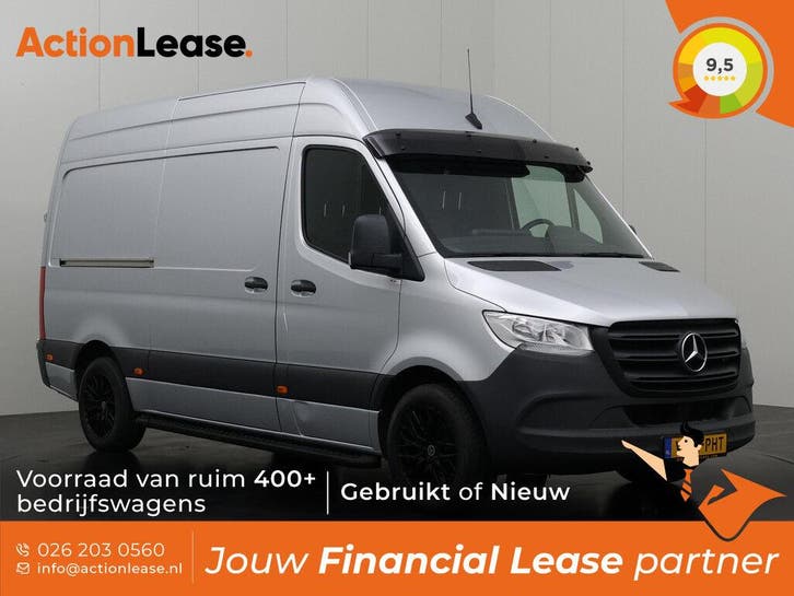 Mercedes Sprinter Bestelbus L2 H2 2022 Diesel Automaat, Auto's, Mercedes-Benz, Dealer onderhouden, Te koop, Zwart, Automaat, Financial lease