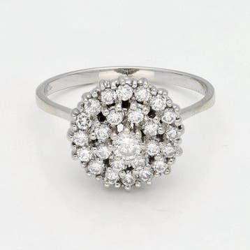 Ring - 18 karaat Witgoud Diamant (Natuurlijk), Nieuw