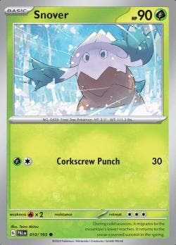 Snover 010/193 reverse holo Paldea evolved, Ophalen of Verzenden, Nieuw, Losse kaart, Foil