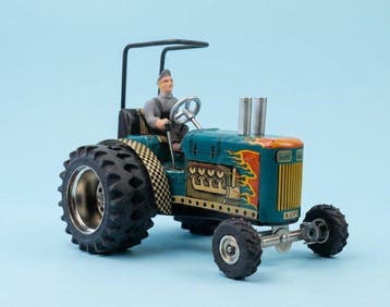Kovap - Blik met wind-up Dragtor Tractor - Opwindbaar