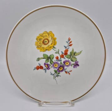 Meissen - Bunte Blume - Bord - Porselein - Wand- en sierbord