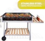 BBQ Collection Houtskool Barbecue – Trolley met Zijtafel –, Verzenden, Nieuw