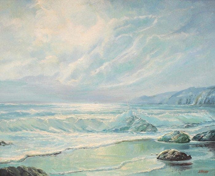 Joan Durany Guitart (1927) - Costa luminosa, Antiek en Kunst, Kunst | Schilderijen | Klassiek