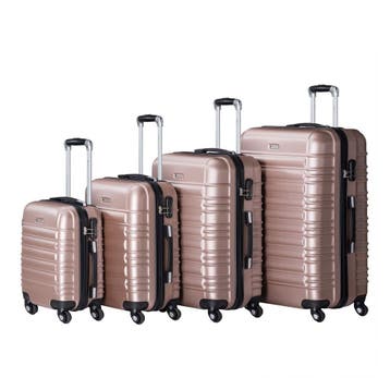 Trolley Reiskofferset / Kofferset Rome - 4-delig - Rosa - AB, Verzenden, Nieuw