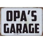 Wandbord - Opa’s Garage, Ophalen of Verzenden, Nieuw