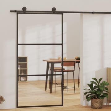 vidaXL Schuifdeur met beslag 102x205 cm aluminium en, Doe-het-zelf en Verbouw, Verzenden, Nieuw
