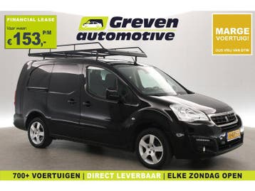 Peugeot Partner 1.6 BlueHDi L2 100PK | Marge | Clima |, Euro 6, Zwart, Nieuw, Lease