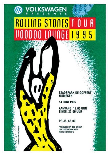 Posters - Poster Rolling Stones - Voodoo Lounge, Verzamelen, Verzenden, Zo goed als nieuw