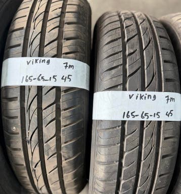 2x 165-65-15 Viking Zomer 2x 7mm €45 Per Band 165 65 15, Ophalen, Gebruikt, 15 inch, Band(en)