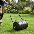 vidaXL Grasroller Trek met Beluchter Klemmen Zwart 110 x 52, Verzenden, Nieuw