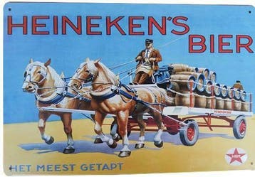 Heineken's bier het meest getapt reclamebord, Verzenden, Nieuw