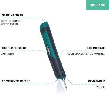 2dekans | VONROC Soldeerbout 4V – Max. 450°C – Incl., Ophalen of Verzenden, Zo goed als nieuw