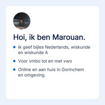 Bijles Nederlands in Gorinchem, vmbo tot en met vwo, Privéles, Bijles
