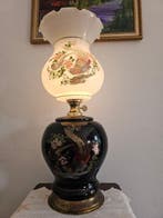 Tafellamp - Porselein, Opaline glas - Vintage tafellamp