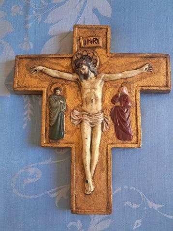 Crucifix - Terracotta - 1960-1970