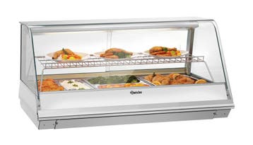 Glazen warmhoudvitrine | 3/1 GN | RVS | +30/+110°C | 1095.., Verzenden, Nieuw in verpakking