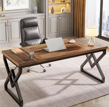 Directiebureau 160cm – Stevig Houten Tafelblad en Desk Frame, Verzenden, Nieuw