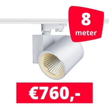 *TIP* LED Railverlichting Stella White 8 spots + 8M rails, Ophalen of Verzenden