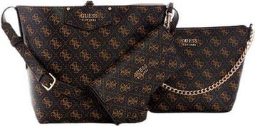 Guess Eco Brenton Bucket Dames Crossbody - Brown, Verzenden, Nieuw
