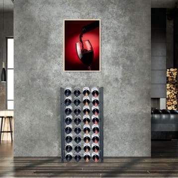 Wijnrek | 32 flessen | 45x20x80cm | Staal | Flessenrek |, Huis en Inrichting, Woonaccessoires | Wijnrekken, Verzenden, Nieuw