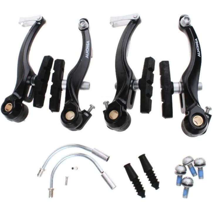 Alhonga Complete V-brake set - aluminium - zwart - voor e..., Fietsen en Brommers, Fietsonderdelen, Wiel, Nieuw, Ophalen of Verzenden