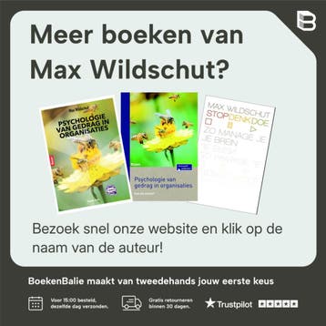 Gedrag en cultuur in organisaties - Max Wildschut, Verzenden, Zo goed als nieuw, Max Wildschut