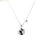 Zilveren collier met moeder kind hanger en hartje, Verzenden, Nieuw, Zilver