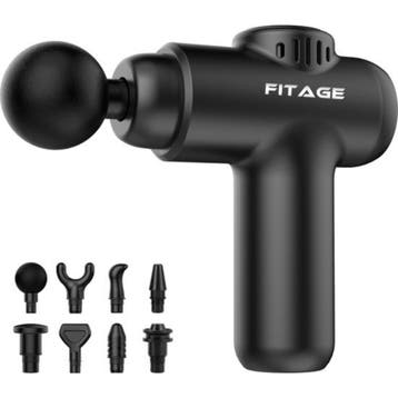 2dekans | FITAGE Massage Gun Mini - 8 Opzetstukken -, Ophalen of Verzenden, Zo goed als nieuw