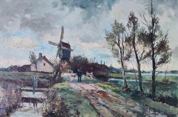 Martinus Leonardus Middelhoek (1898-1986) - Landschap met