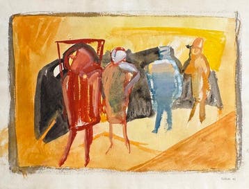 Marcus de Vestele (1941-2024) - Composition figurative Cobra