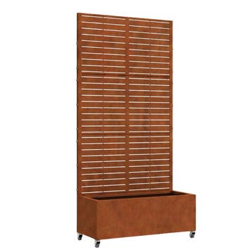 Plantenbak met privacyscherm Nodepp 190x82x38 cm patina casa, Verzenden, Nieuw