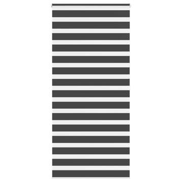vidaXL Zebra rolgordijn 105x200 cm stofbreedte 100,9 cm, Verzenden, Nieuw, Zwart