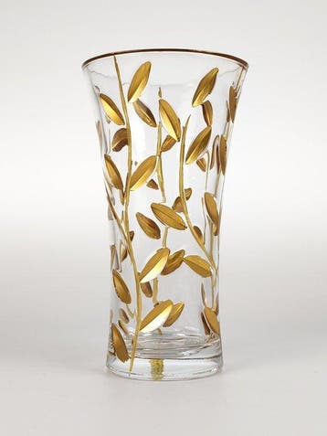 Secoloventesimo - Vaas - Gouden Bladeren Vaas - Emaille -